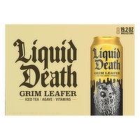 Liquid Death Iced Tea, Grim Leafer, King Size Cans, 8 Each