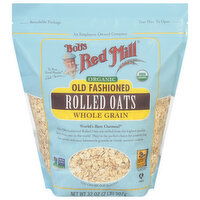 Bob's Red Mill Rolled Oats, Organic, Whole Grain, Old Fashioned, 32 Ounce