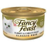 Fancy Feast Cat Food, Gourmet, Turkey & Giblets Feast, Classic Pate, 3 Ounce