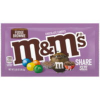 M&M'S M&M'S Fudge Brownie Milk Chocolate Candy, Share Size 2.83 oz Bag, 2.83 Ounce