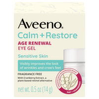 Aveeno Eye Gel, Age Renewal, Calm + Restore, Sensitive Skin, 0.5 Ounce