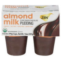 Zen Chocolate Pudding, Plant Based, Almond Milk, 4 Each