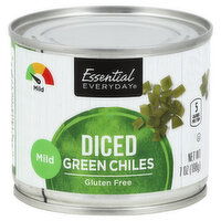 Essential Everyday Green Chiles, Mild, Diced, 7 Ounce