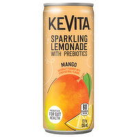 KeVita Lemonade, with Prebiotics, Mango, Sparkling, 12 Fluid ounce