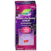 Nature's Way Cold + Flu Relief Syrup, Elderberry, 4 Fluid ounce