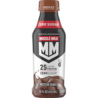 Muscle Milk Zero Sugar Chocolate Protein Shake, 14 Fluid ounce