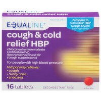 Equaline Cough & Cold Relief HBP, Tablets, 16 Each