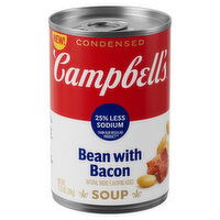 Campbell's® Condensed 25% Less Sodium Bean with Bacon Soup, Natural Smoke Flavoring Added, 11.25 Ounce