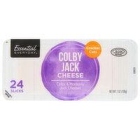 Essential Everyday Cheese, Colby Jack, Cracker Cuts, Slices, 24 Each