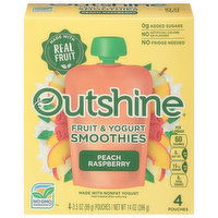 Outshine Fruit & Yogurt Smoothies, Peach Raspberry, 4 Each