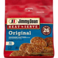 Jimmy Dean Heat 'N Serve Original Pork Breakfast Sausage Patties, 26 Each