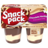 Snack Pack Chocolate Vanilla Flavored Pudding, 13 Ounce