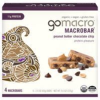 GoMacro Peanut Butter Chocolate Chip MacroBars, 4 Each