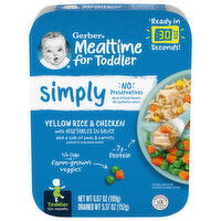 Gerber Mealtime for Toddler Rice & Chicken, with Vegetable in Sauce, Yellow, Toddler (12+ Months), 6.67 Ounce