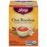 Yogi Herbal Supplement, Chai Rooibos, Tea Bags, 16 Each