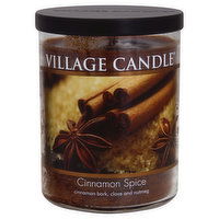 Village Candle Candle, Cinnamon Spice, Glass Cylinder, 1 Each