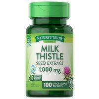 Nature's Truth Milk Thistle, Seed Extract, 1000 mg, Quick Release Capsules, 100 Each