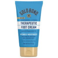 Gold Bond Foot Cream, Therapeutic, Jojoba & Peppermint Oil, 4 Ounce