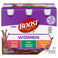 Boost Balanced Nutritional Drink, Rich Chocolate, Women, 6 Each