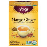 Yogi Tea Bags, Mango Ginger, 16 Each