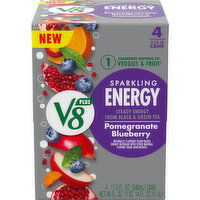 V8® +Energy® Sparkling Pomegranate Blueberry Juice Energy Drink, 46 Fluid ounce