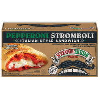 Screamin' Sicilian Pizza Co. Sandwich, Pepperoni Stromboli, Italian Style, 6.25 Ounce