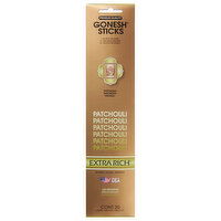 Gonesh Sticks Incense Air Freshener, Extra Rich, Patchouli, 20 Each