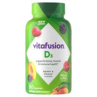 Vitafusion Vitamin D3, Gummies, Berry & Peach Flavors, 150 Each