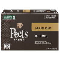 Peet's Coffee Coffee, Medium Roast, Big Bang, K-Cup Pods, 10 Each