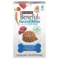 Beneful IncrediBites Dog Food, with Real Beef, Tomatoes, Carrots & Wild Rice, Small Dogs, 3 Each