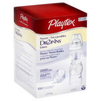 Playtex Drop-Ins Disposable Liners, Nurser, Pre-Sterilized, 4 oz, 100 Each