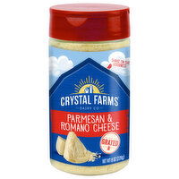 Crystal Farms Grated Cheese, Parmesan & Romano, 8 Ounce