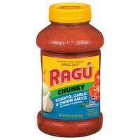 Ragu Sauce, Tomato, Garlic & Onion, Chunky, 45 Ounce