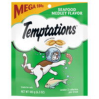 Temptations Treat for Cats, Seafood Medley Flavor, Mega, 6.3 Ounce