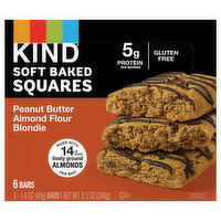 Kind Squares, Peanut Butter Almond Flour Blondie, Soft Baked, 6 Each