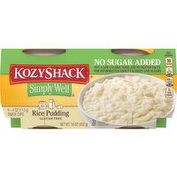 Kozy Shack Simply Well Rice Pudding Snack Cups, Gluten Free Dessert, 16 Ounce