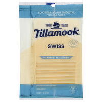 Tillamook Cheese Slices, Swiss, 9 Each