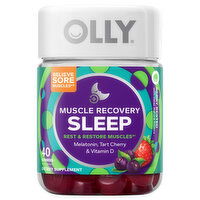 Olly Sleep, Berry Rested, Muscle Recovery, Gummies, 40 Each