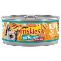 Friskies Tasty Treasures Cat Food, with Liver, Prime Filets, with Chicken in Gravy, Adult, 5.5 Ounce