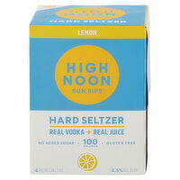 High Noon Lemon Vodka Hard Seltzer 355ml Can 4pk, 355 Millilitre