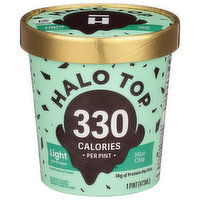 Halo Top Ice Cream, Light, Mint Chip, 1 Pint