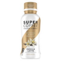 Super Coffee Coffee, Enhanced, Vanilla Latte, Positive Energy, 12 Fluid ounce