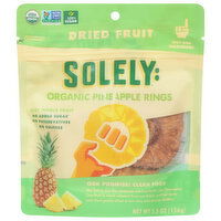 Solely Dried Fruit, Organic, Pineapple Rings, 5.5 Ounce