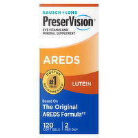 PreserVision Eye Vitamin & Mineral Supplement, AREDS Formula, Lutein, Soft Gels, 120 Each