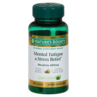 Nature's Bounty Mental Fatigue & Stress Relief, Rhodiola 400 mg, Capsules, 30 Each