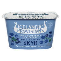 Icelandic Provisions Skyr, Low Fat, Wild Blueberry & Bilberry, Thick & Creamy, 5.3 Ounce