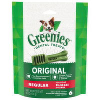 Greenies Dental Treats Daily Dog Treats, Original, Regular, 6 Each