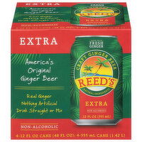 Reed's Extra Non-Alcoholic America's Original Ginger Beer, 4 Each