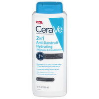 CeraVe 2 in 1 Anti-Dandruff Hydrating Shampoo & Conditioner, 12 Fluid ounce