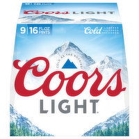 Coors Light Beer, 9 Each